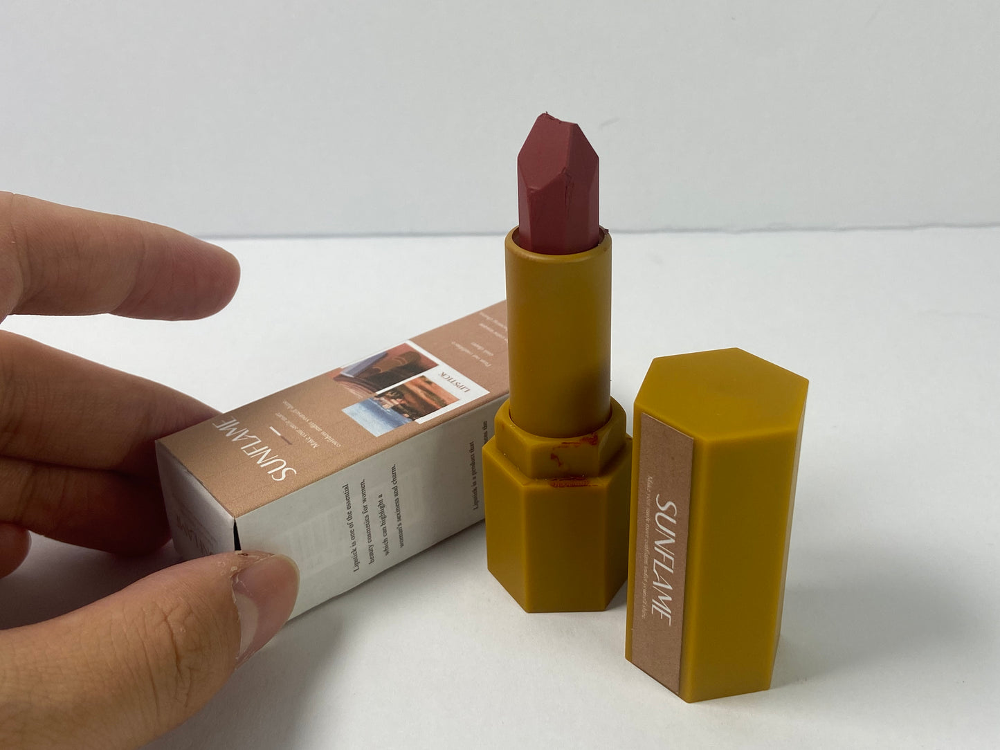 SUNFLAME Lipsticks Creme Dry Rose 8 Colors Moisturizing Lipstick Lip Glow Nourishing Essence Hydrating Lip Care-Dry Rose