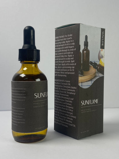 SUNFLAME Essential oils Organic Rosemary Oil Vitamin E Nourish Scalp & Skin and Reduce Hair Loss Blend Massager Boosting Hair Thickness for All Hair Types, Dropper Bottle 30 ml