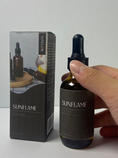 SUNFLAME Essential oils Organic Rosemary Oil Vitamin E Nourish Scalp & Skin and Reduce Hair Loss Blend Massager Boosting Hair Thickness for All Hair Types, Dropper Bottle 30 ml