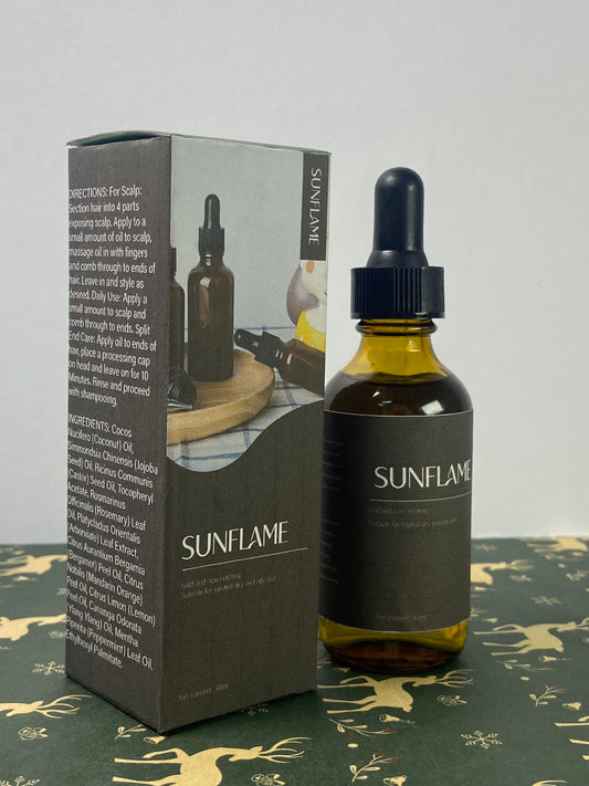 SUNFLAME Essential oils Organic Rosemary Oil Vitamin E Nourish Scalp & Skin and Reduce Hair Loss Blend Massager Boosting Hair Thickness for All Hair Types, Dropper Bottle 30 ml