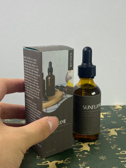 SUNFLAME Essential oils Organic Rosemary Oil Vitamin E Nourish Scalp & Skin and Reduce Hair Loss Blend Massager Boosting Hair Thickness for All Hair Types, Dropper Bottle 30 ml