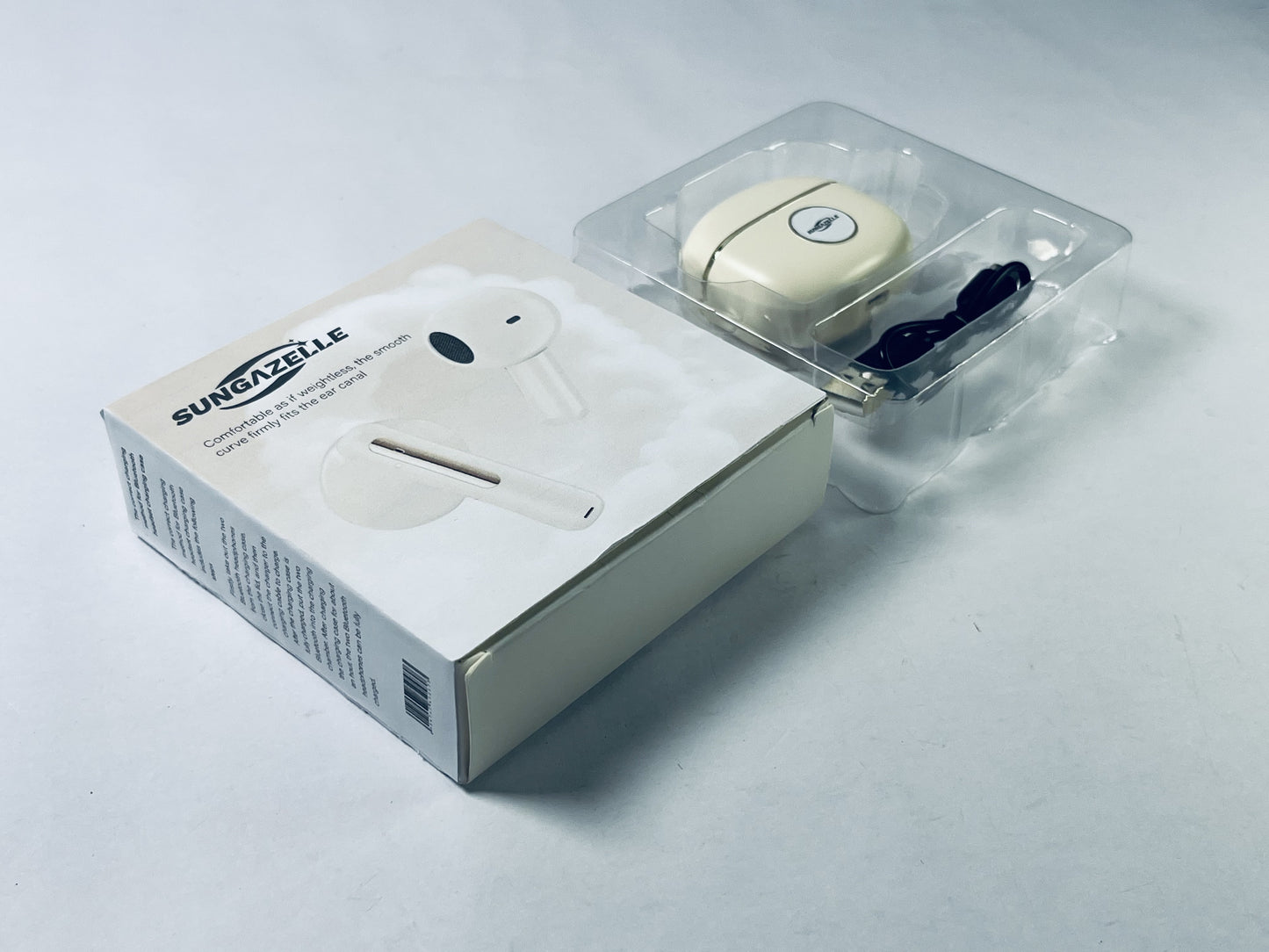 SUNGAZELLE Wireless Earbuds, Crystal-Clear Audio,Noise-Cancelling, Immersive Sound.For Android iOS Cell Phone Laptop, Lightweight in-Ear Fit Earphones.