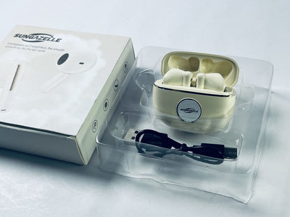SUNGAZELLE Wireless Earbuds, Crystal-Clear Audio,Noise-Cancelling, Immersive Sound.For Android iOS Cell Phone Laptop, Lightweight in-Ear Fit Earphones.