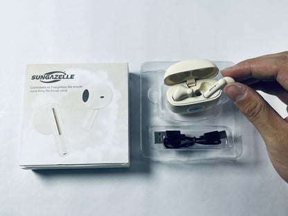 SUNGAZELLE Wireless Earbuds, Crystal-Clear Audio,Noise-Cancelling, Immersive Sound.For Android iOS Cell Phone Laptop, Lightweight in-Ear Fit Earphones.
