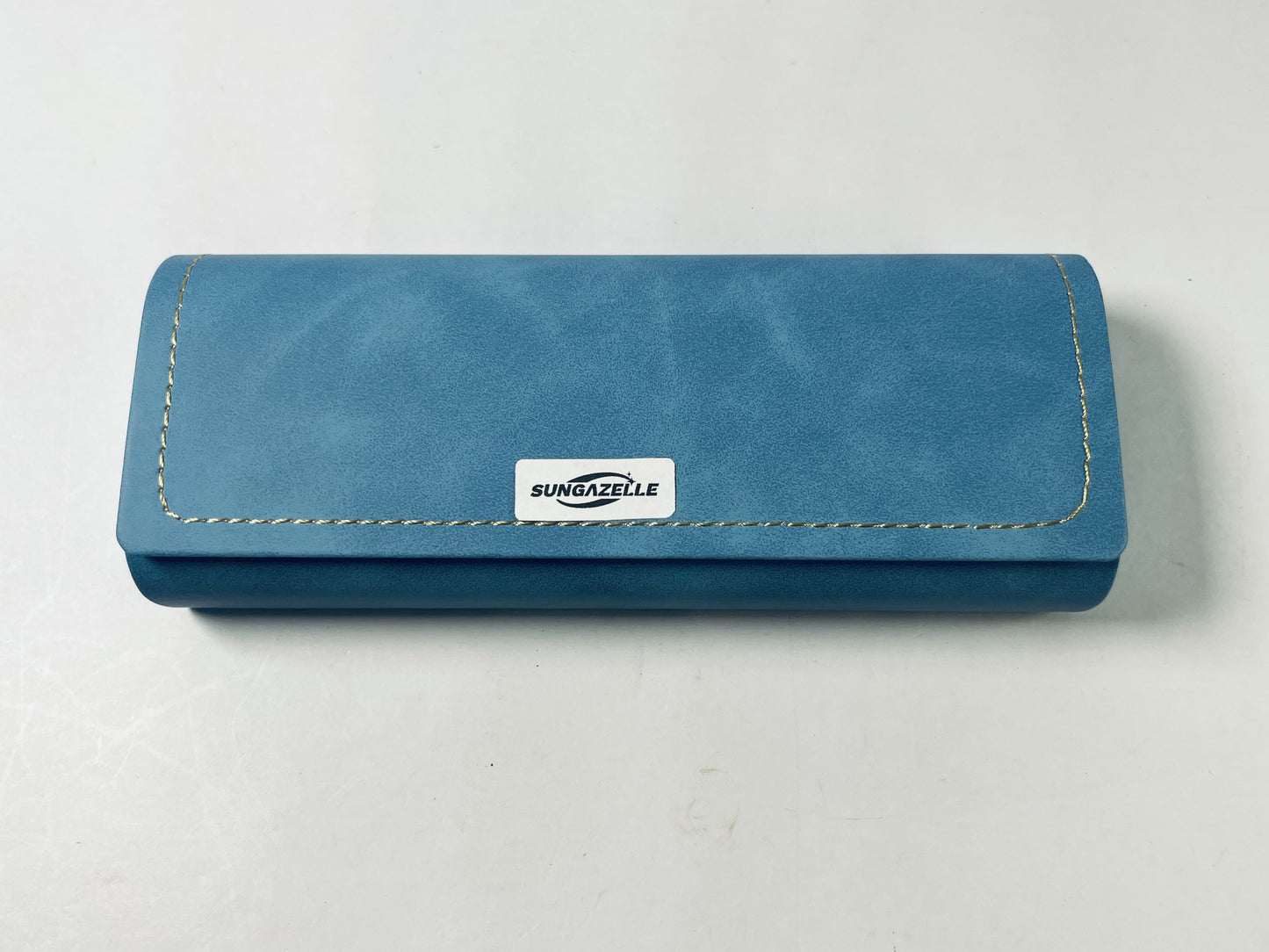 SUNGAZELLE Hard Shell Eyeglass Case for Eyeglasses and Sunglasses for Men/Women and Kids,fashionable PU Leather Eyeglass Case,Durable Protective Storage Box.