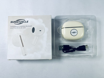SUNGAZELLE Wireless Earbuds, Crystal-Clear Audio,Noise-Cancelling, Immersive Sound.For Android iOS Cell Phone Laptop, Lightweight in-Ear Fit Earphones.
