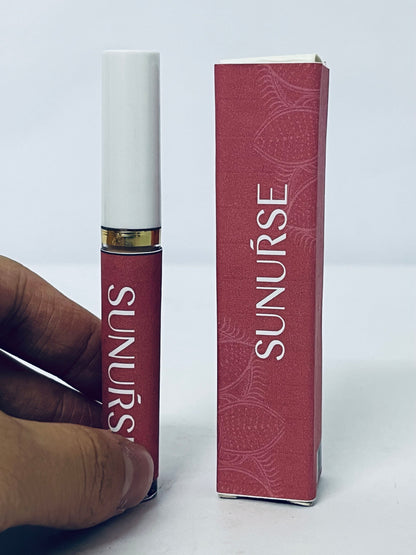 SUNUŔSE Hydrating Lip Gloss and Tinted Lip Oil Hybrid with Hyaluronic Acid & Jojoba Oil for Non-Sticky, Ultra-Shiny, Plump & Soft Lips - Everyday Makeup Essential - Push