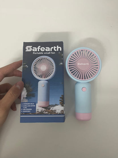 【Safearth Portable Handheld Electric Fan】—— Stylish Cooling Companion for On-the-Go Comfort