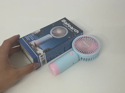 【Safearth Portable Handheld Electric Fan】—— Stylish Cooling Companion for On-the-Go Comfort