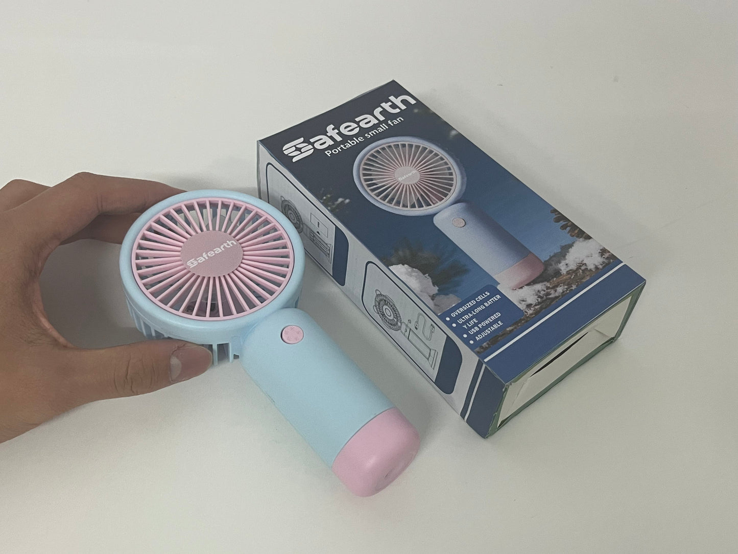 【Safearth Portable Handheld Electric Fan】—— Stylish Cooling Companion for On-the-Go Comfort