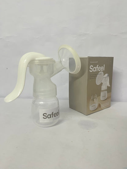 Safeel Manual Breast Pump, Silicone Hand Pump for Breastfeeding, Small Portable Manual Breast Milk Catcher, Baby Feeding Pumps & Accessories, White, Mothers Day Gifts, Travel Portable Breast Pump