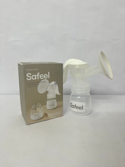 Safeel Manual Breast Pump, Silicone Hand Pump for Breastfeeding, Small Portable Manual Breast Milk Catcher, Baby Feeding Pumps & Accessories, White, Mothers Day Gifts, Travel Portable Breast Pump