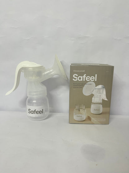 Safeel Manual Breast Pump, Silicone Hand Pump for Breastfeeding, Small Portable Manual Breast Milk Catcher, Baby Feeding Pumps & Accessories, White, Mothers Day Gifts, Travel Portable Breast Pump