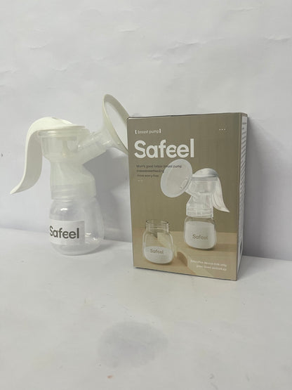 Safeel Manual Breast Pump, Silicone Hand Pump for Breastfeeding, Small Portable Manual Breast Milk Catcher, Baby Feeding Pumps & Accessories, White, Mothers Day Gifts, Travel Portable Breast Pump