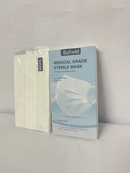Safield White Disposable Face Masks 20 Pcs White Face Mask 3 Ply Protection Masks