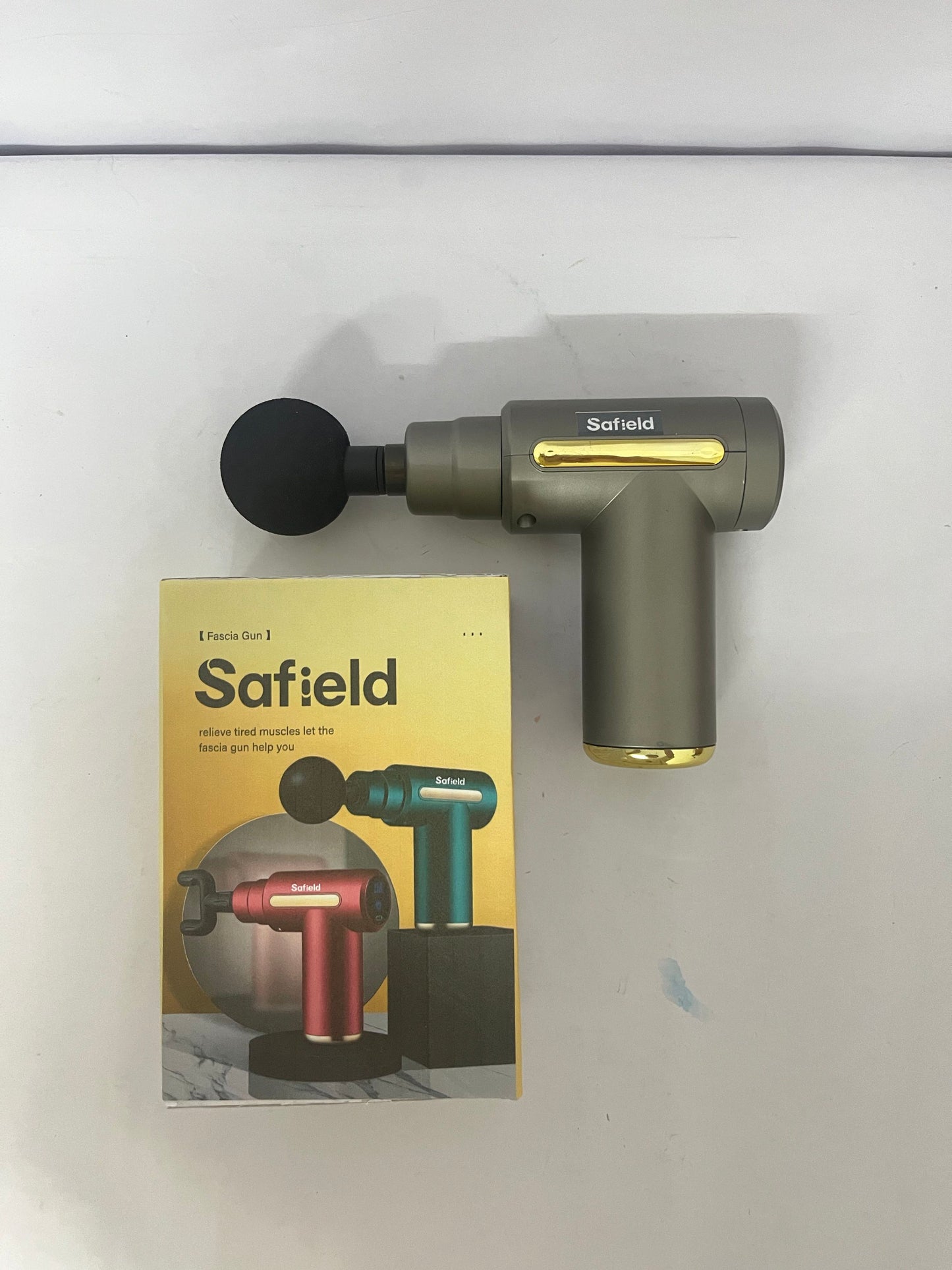 Safield Massage Gun, Small Travel Tool, Massage Gun Deep Tissue,Percussion Handheld Portable Muscle Massager Tool for Full Body Pain Relief, Ideal Gifts for Men, Women(Gray)