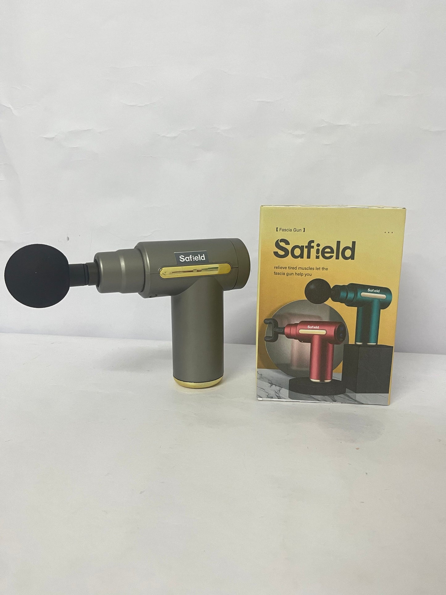 Safield Massage Gun, Small Travel Tool, Massage Gun Deep Tissue,Percussion Handheld Portable Muscle Massager Tool for Full Body Pain Relief, Ideal Gifts for Men, Women(Gray)