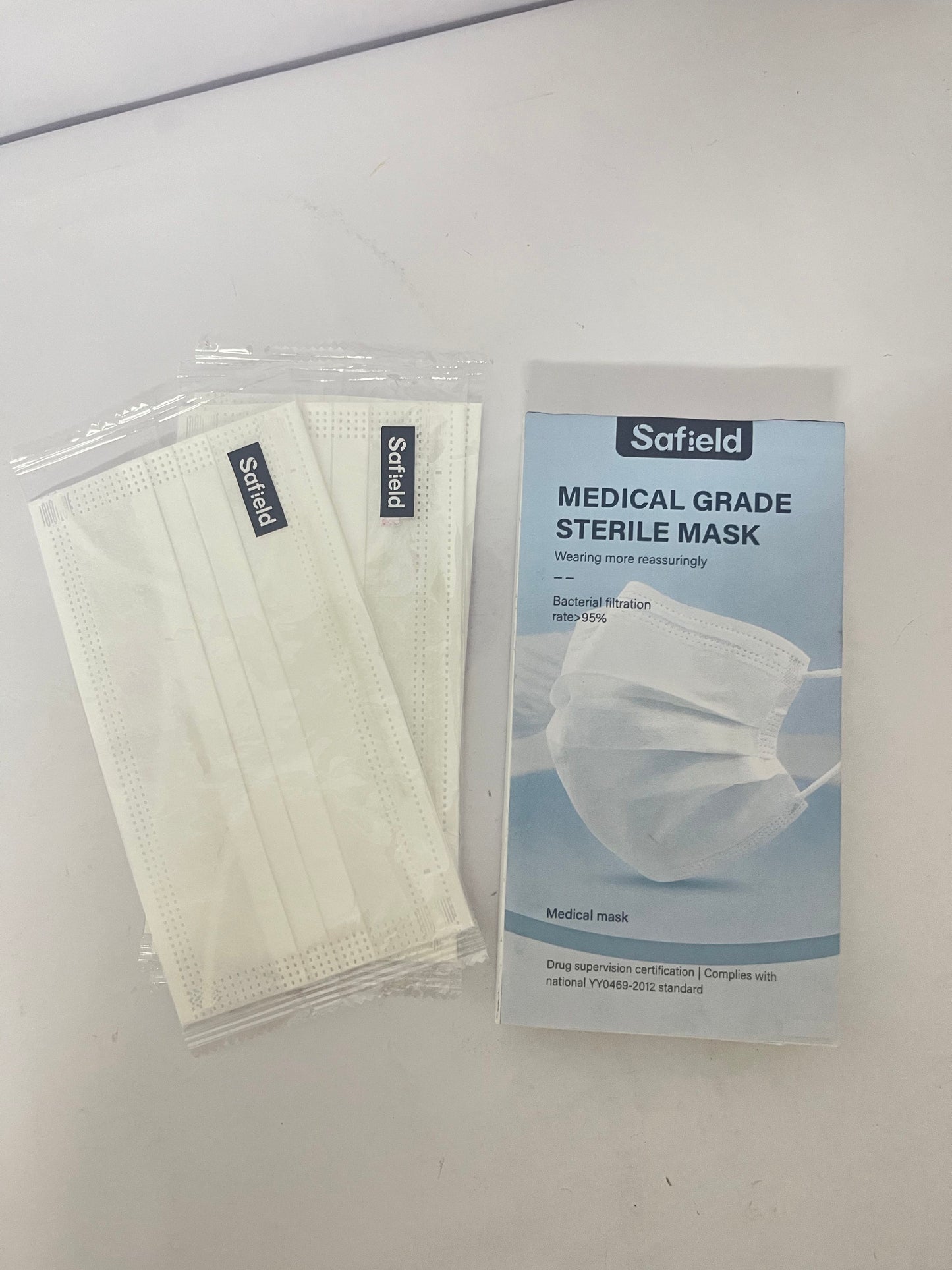 Safield White Disposable Face Masks 20 Pcs White Face Mask 3 Ply Protection Masks