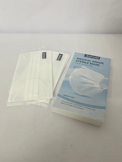 Safield White Disposable Face Masks 20 Pcs White Face Mask 3 Ply Protection Masks