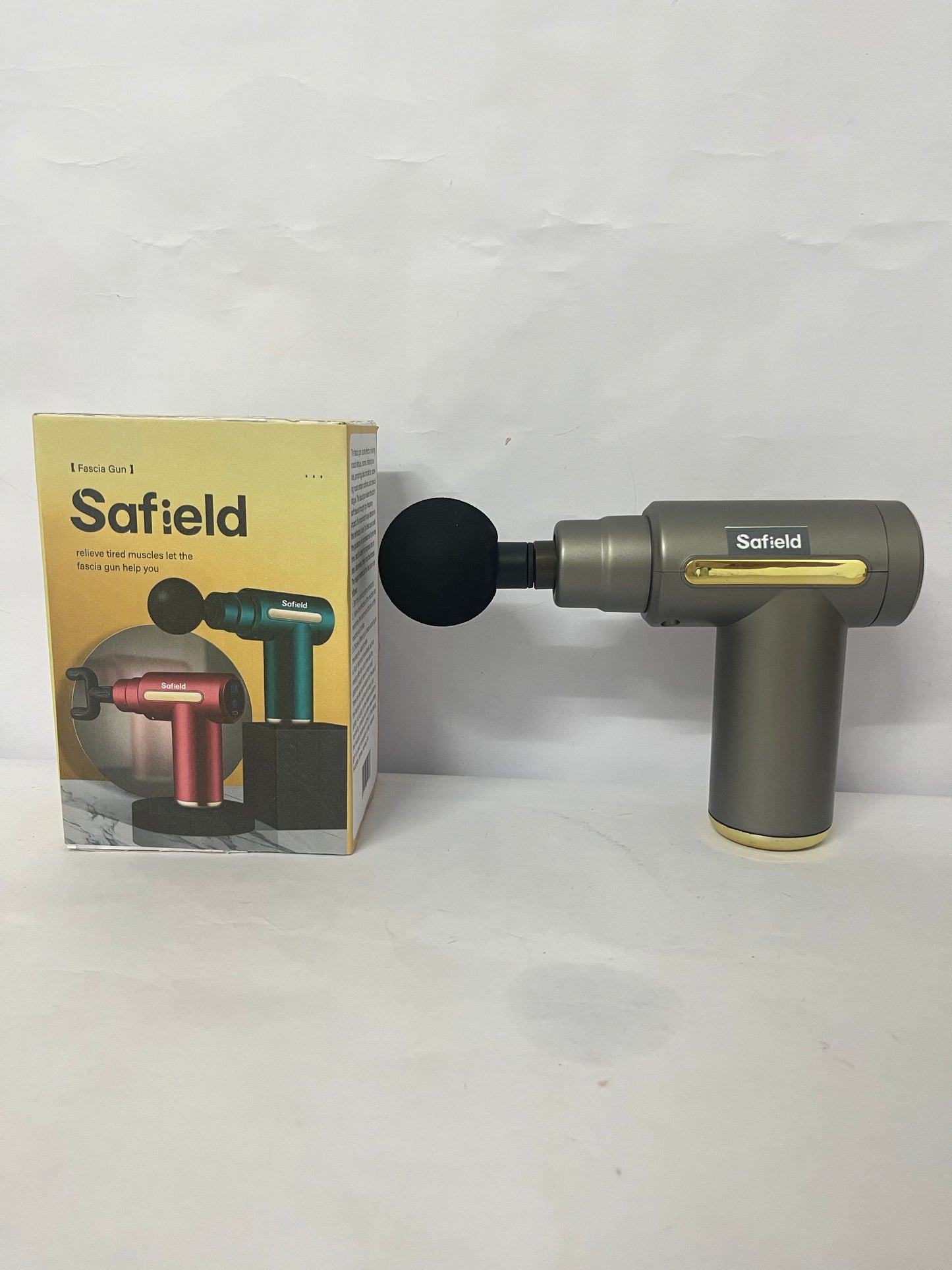 Safield Massage Gun, Small Travel Tool, Massage Gun Deep Tissue,Percussion Handheld Portable Muscle Massager Tool for Full Body Pain Relief, Ideal Gifts for Men, Women(Gray)