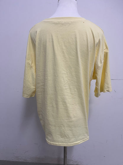 【Sagangle Pale Yellow Oversized T-shirt】—— Comfortable & Trendy Daily Wear