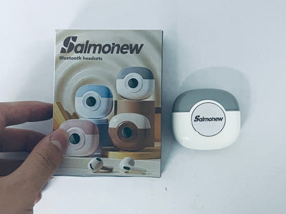 Salmonew Wireless Bluetooth Earbuds - True Wireless Stereo Headphones with Stereo Sound, Long Battery Life for Sports, Work, Travel