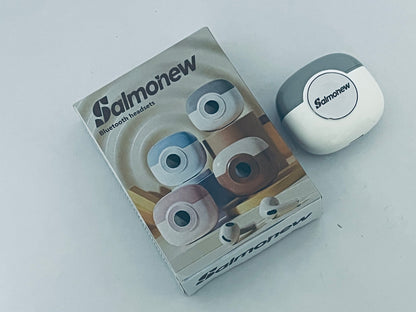 Salmonew Wireless Bluetooth Earbuds - True Wireless Stereo Headphones with Stereo Sound, Long Battery Life for Sports, Work, Travel