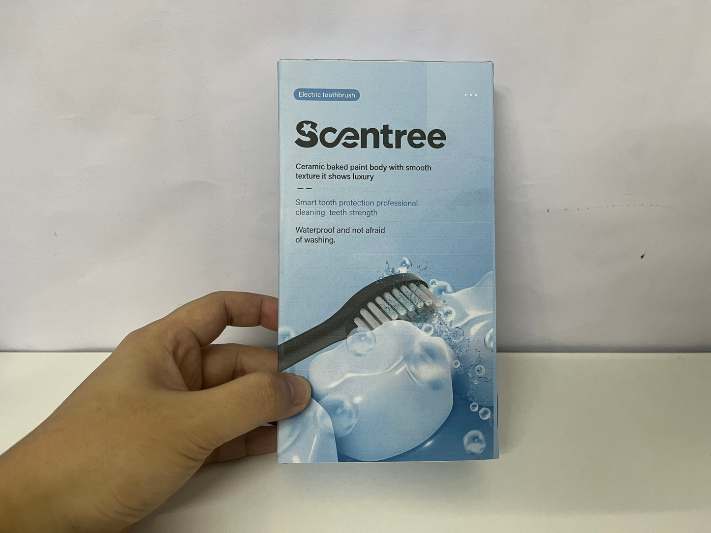 Scentree Multi-Mode Electric Toothbrush: White Ceramic Baked Paint Body with 6 Cleaning Modes & Waterproof Design – Premium Oral Care Tool for Daily Use