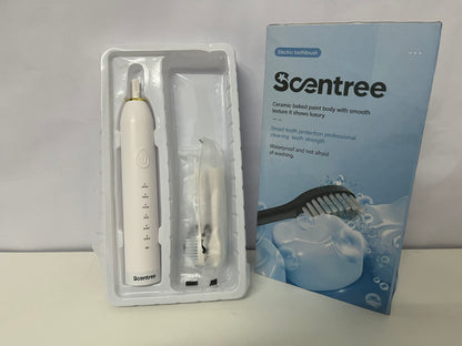 Scentree Multi-Mode Electric Toothbrush: White Ceramic Baked Paint Body with 6 Cleaning Modes & Waterproof Design – Premium Oral Care Tool for Daily Use