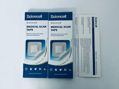 Sciencell Squares Silicone Scar Sheets – Professional-Grade, Washable & Reusable Silicone Patches for Small Hypertrophic & Keloid Scars from Trauma, Liposuction & More