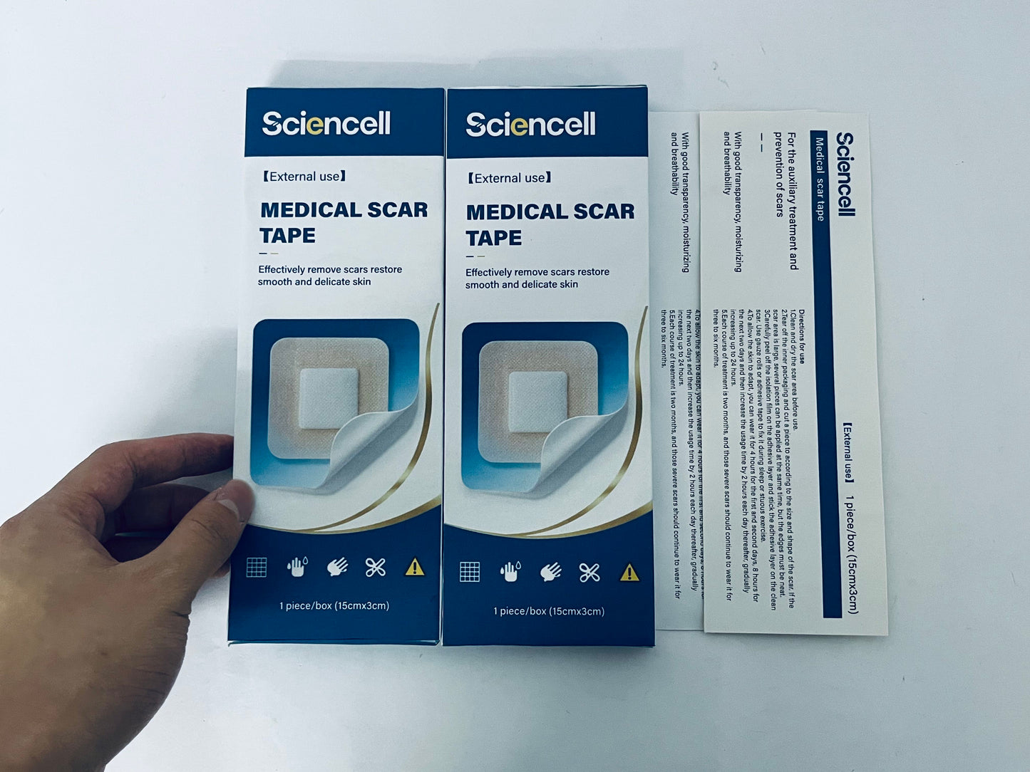 Sciencell Squares Silicone Scar Sheets – Professional-Grade, Washable & Reusable Silicone Patches for Small Hypertrophic & Keloid Scars from Trauma, Liposuction & More