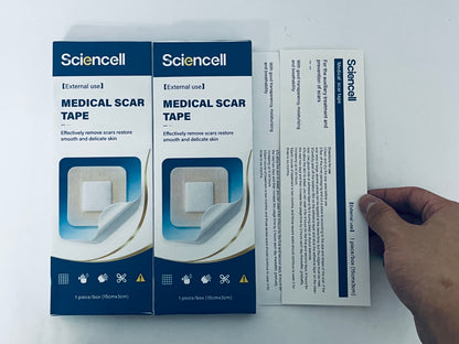 Sciencell Squares Silicone Scar Sheets – Professional-Grade, Washable & Reusable Silicone Patches for Small Hypertrophic & Keloid Scars from Trauma, Liposuction & More