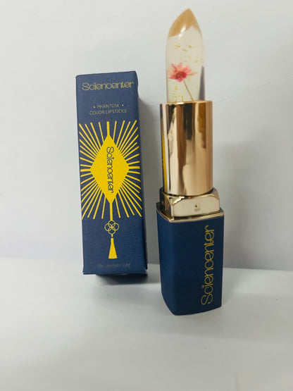 Sciencenter Lipsticks Color Changing Flower Lipstick - Hydrating Jelly Lip Balm with Flower Inside, Long-Lasting Moisturizer & Nourishing Lip Gloss for a Beautiful, Customizable Look (Golden)