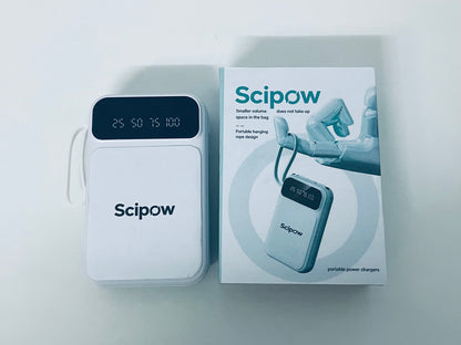 Scipow Portable Digital Display Power Bank Compact & Lightweight Lanyard Design A Thoughtful Companion for On-the-Go Charging