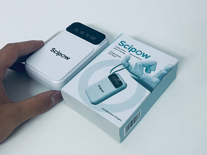 Scipow Portable Digital Display Power Bank Compact & Lightweight Lanyard Design A Thoughtful Companion for On-the-Go Charging