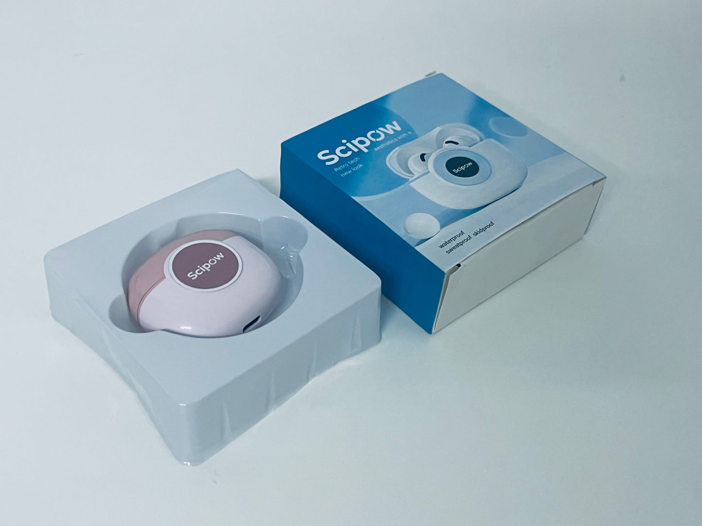 Scipow Retro-Style Wireless Bluetooth Earbuds Water/Sweat/Slip Resistant Comfortable Fit A Stylish Companion for Daily Audio