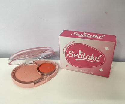 【SeaLake Bicolor Powder Blusher】—— Vibrant & Versatile Cheek Color