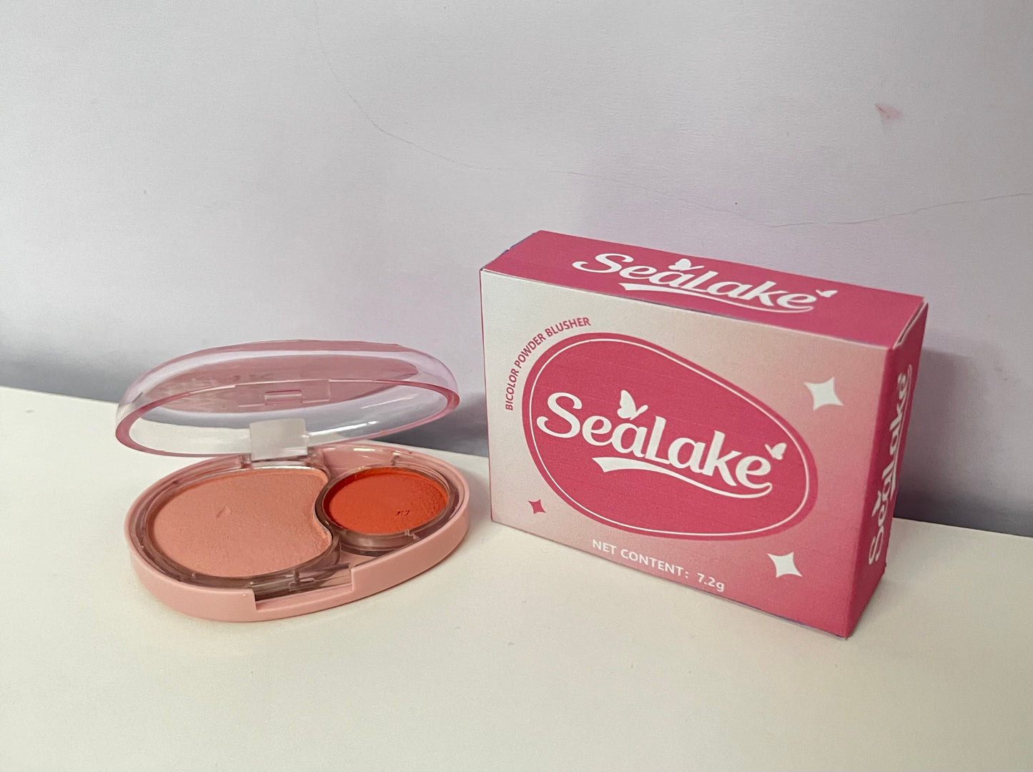 【SeaLake Bicolor Powder Blusher】—— Vibrant & Versatile Cheek Color