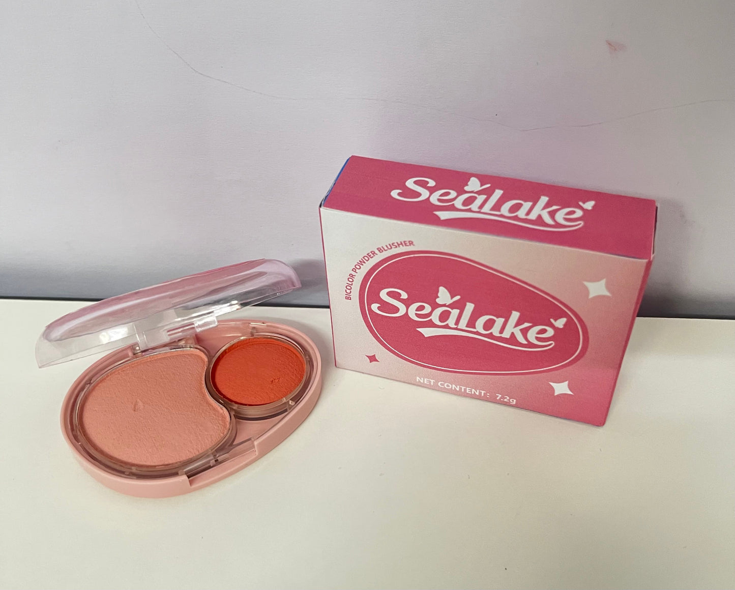 【SeaLake Bicolor Powder Blusher】—— Vibrant & Versatile Cheek Color