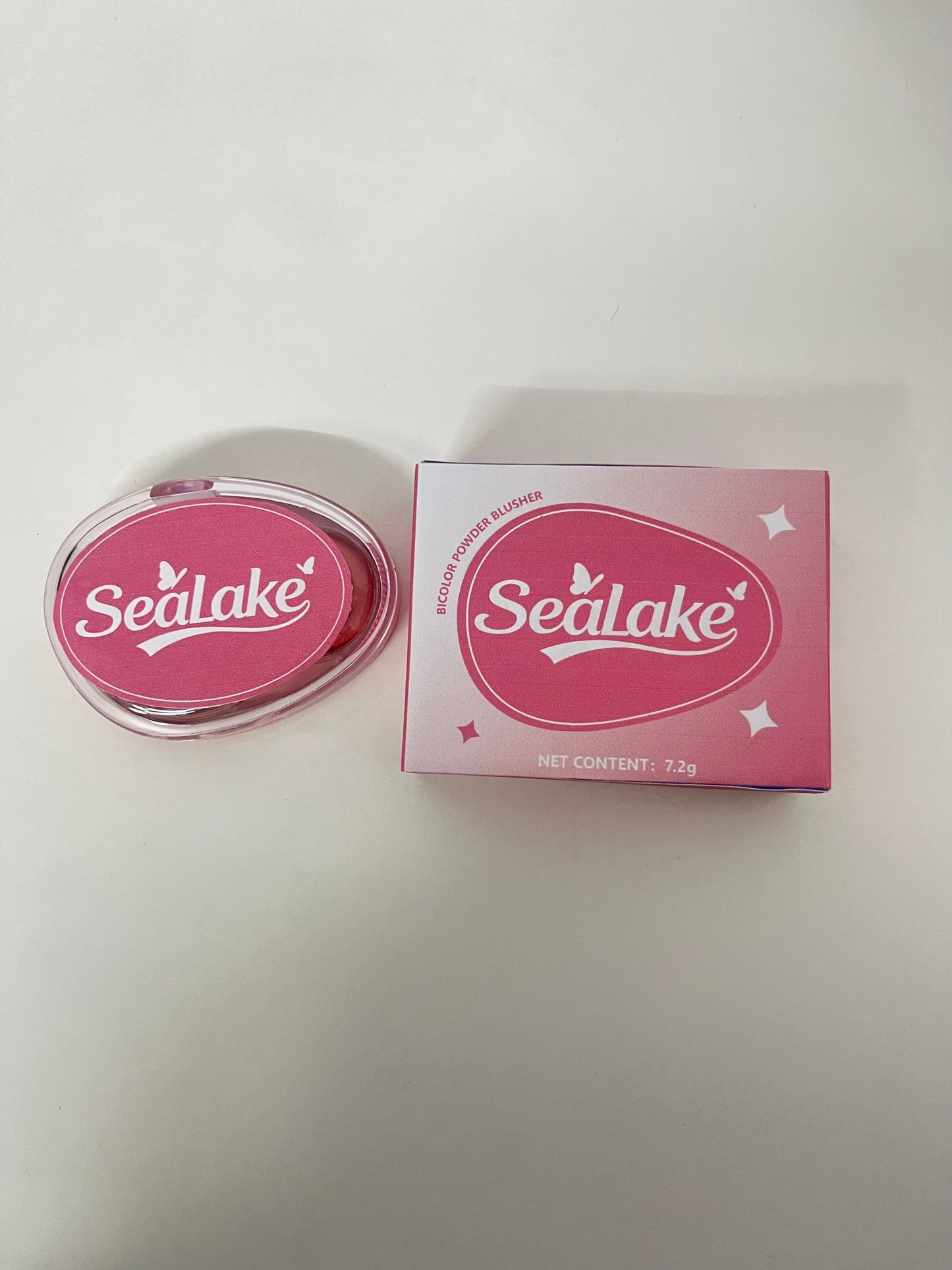 【SeaLake Bicolor Powder Blusher】—— Vibrant & Versatile Cheek Color