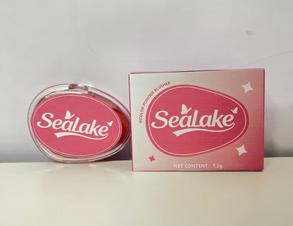 【SeaLake Bicolor Powder Blusher】—— Vibrant & Versatile Cheek Color