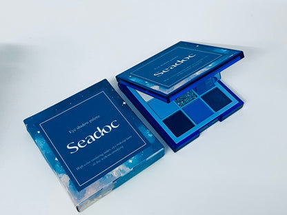 Seadoc Starry Sky Blue Eyeshadow Palette High Pigmentation & Blendable 9-Color Combination A Creative Tool for Atmospheric Eye Makeup