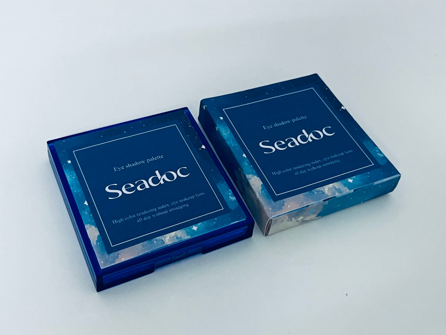 Seadoc Starry Sky Blue Eyeshadow Palette High Pigmentation & Blendable 9-Color Combination A Creative Tool for Atmospheric Eye Makeup