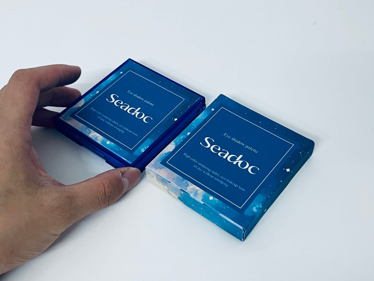 Seadoc Starry Sky Blue Eyeshadow Palette High Pigmentation & Blendable 9-Color Combination A Creative Tool for Atmospheric Eye Makeup