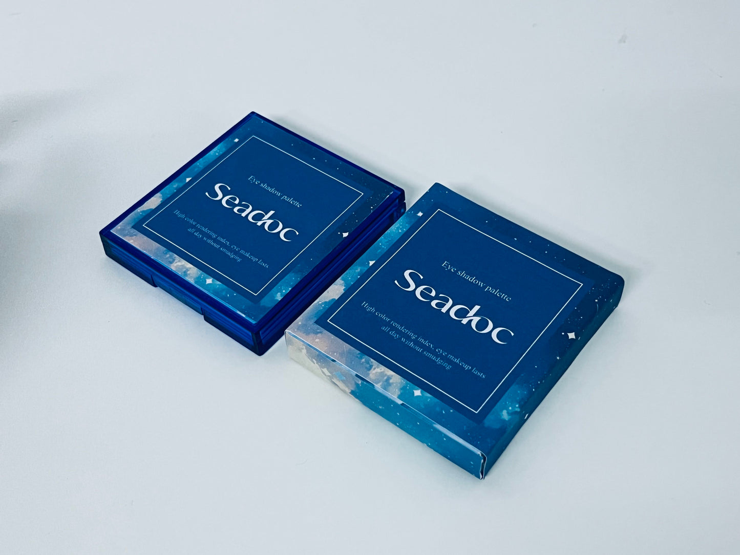 Seadoc Starry Sky Blue Eyeshadow Palette High Pigmentation & Blendable 9-Color Combination A Creative Tool for Atmospheric Eye Makeup