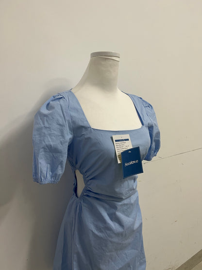 Sealove Square Neck Puff Sleeve Ruched Waist Dress - Encounter French Romance, Define Summer Elegance