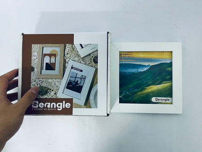Seangle Fun Memories 5x7 Picture Frame Set of 6, Display 4x6 With Mat or 5x7 Without Mat, HD Plexiglass, Wall or Tabletop Display, Wall Hook Included, Natural
