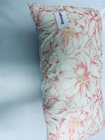 Seangle Rose Small Shredded Memory Foam Pillow for Travel and Camping - Compressible Medium Firm Bed Pillow, Breathable Cover, Machine Washable, Backpacking, Airplane and Car
