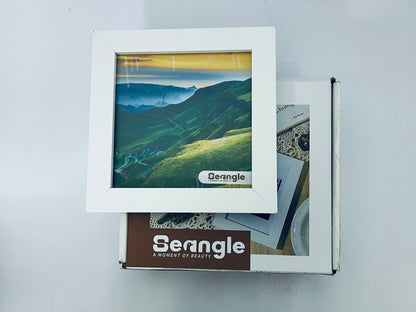 Seangle Fun Memories 5x7 Picture Frame Set of 6, Display 4x6 With Mat or 5x7 Without Mat, HD Plexiglass, Wall or Tabletop Display, Wall Hook Included, Natural