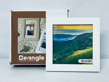 Seangle Fun Memories 5x7 Picture Frame Set of 6, Display 4x6 With Mat or 5x7 Without Mat, HD Plexiglass, Wall or Tabletop Display, Wall Hook Included, Natural